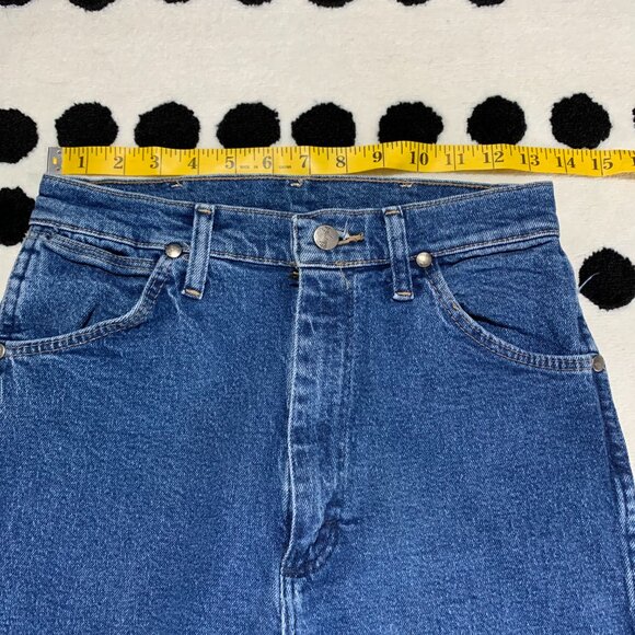 Vintage Wrangler Cowboy Cut Faded Dark Denim Straight Leg Western Jeans - Picture 7 of 12